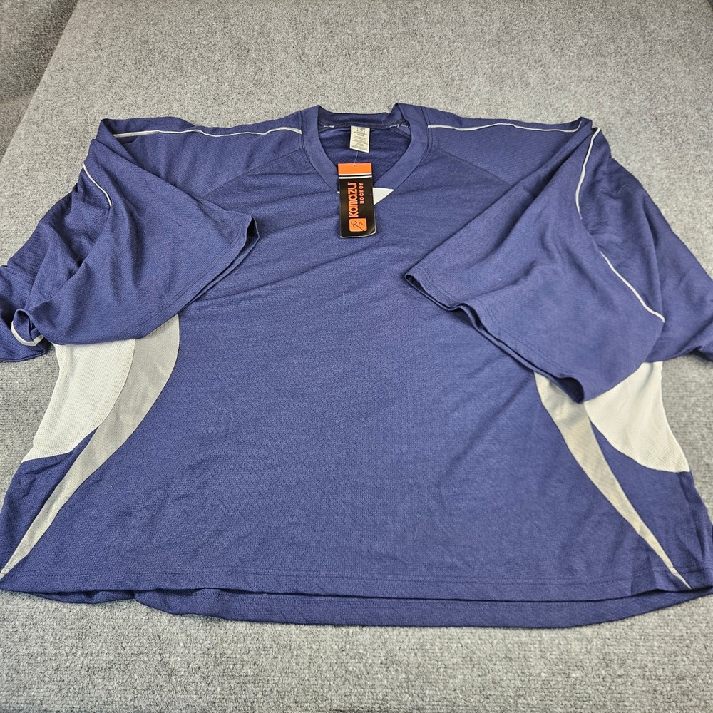 Kamazu Hockey Sabre Goalie Jersey Mens 3XL Navy Silver White Practice Shirt NWT
